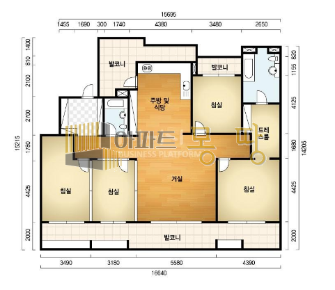 전북 전주덕진구 호성동2가 진흥더블유파크3단지 316동4층 매매 매물번호 21466 사진 2