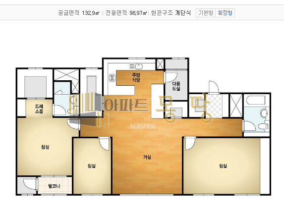 전북 전주덕진구 송천동2가 전주에코시티데시앙(14BL) 1402동3층A 매매 매물번호 21749 사진 3