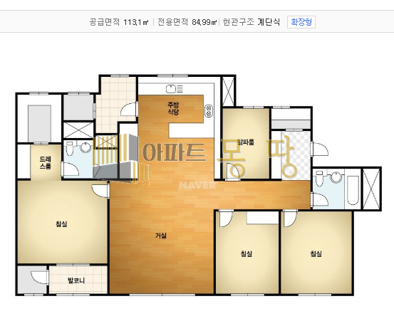 전북 전주덕진구 송천동2가 에코시티더샵3차 1105동저층A 월세 매물번호 21772 사진 2