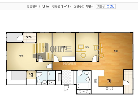 전북 전주덕진구 송천동2가 에코시티데시앙5블럭 503동7층C 월세 매물번호 21884 사진 3