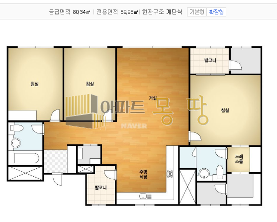 전북 전주덕진구 송천동2가 에코시티데시앙(4BL) 402동7층 매매 매물번호 21903 사진 3