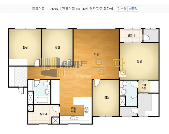전북 전주덕진구 송천동2가 에코시티데시앙(4BL) 405동12층B 매매 매물번호 21909 사진 3