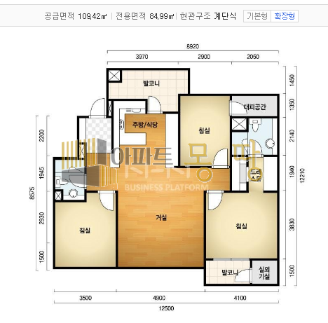 전북 전주덕진구 송천동2가 전주송천한라비발디1단지 102동11층A 매매 매물번호 22033 사진 3