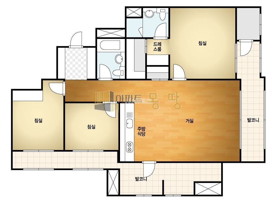 전북 전주완산구 서신동 서신동 서신아이파크이편한세상아파트 116동 2층 33B 매매 매물번호 22580 사진 2