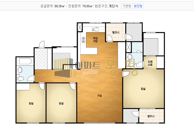 전북 전주덕진구 우아동3가 e편한세상우아 102동13층 매매 매물번호 22604 사진 3